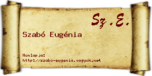 Szabó Eugénia névjegykártya