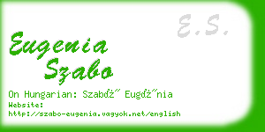 eugenia szabo business card